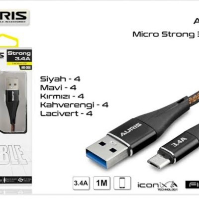 Auris Micro Şarj kablosu 3.4 A